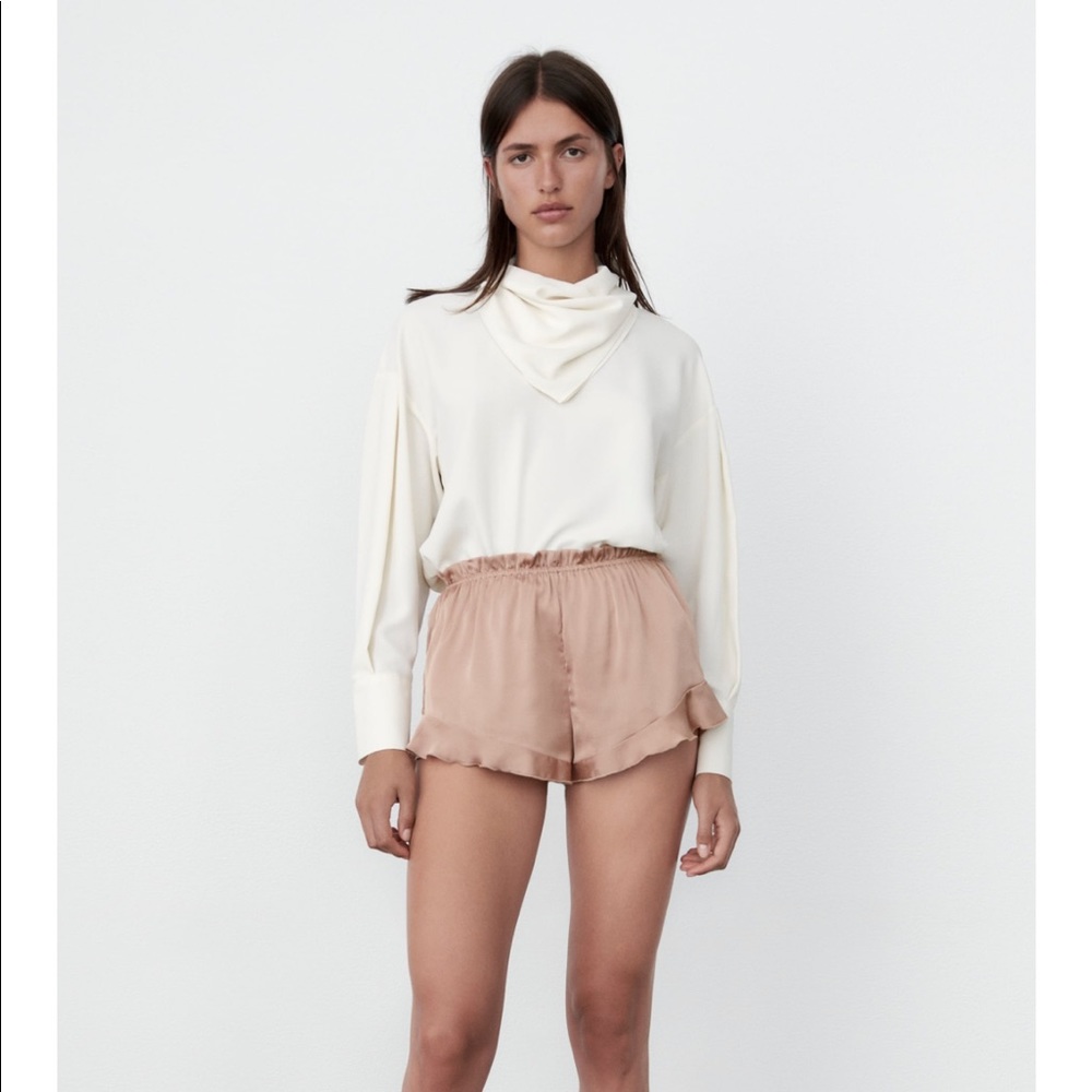 Zara scarf collard blouse